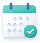 Appointments — multicolor icon, raster input
